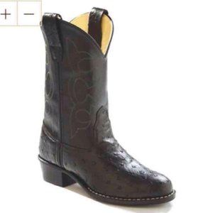 Children's ostrich print western boots- Jama